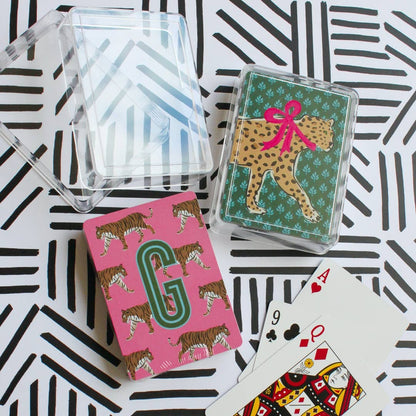 Cheeky Quotes | Playing Cards | Monogrammed Deck Of Cards: Leopard